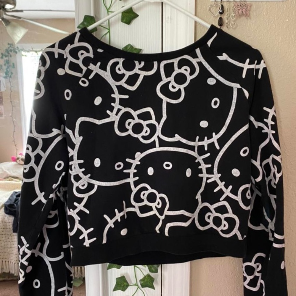 HELLO KITTY CROPPED LONG SLEEVED TOP 💌